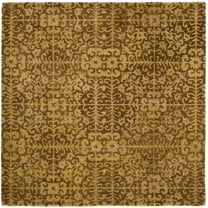 SAFAVIEH Antiquity Katelynn Geometric Wool Area Rug, Gold/Beige, 8' x 8' Square