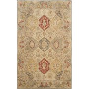 SAFAVIEH Antiquity Lennox Bordered Wool Area Rug, Beige/Multi, 6' x 9'