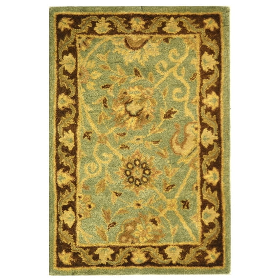 SAFAVIEH Antiquity Lilibeth Oriental Wool Area Rug, Green/Brown, 2'3" x 4'
