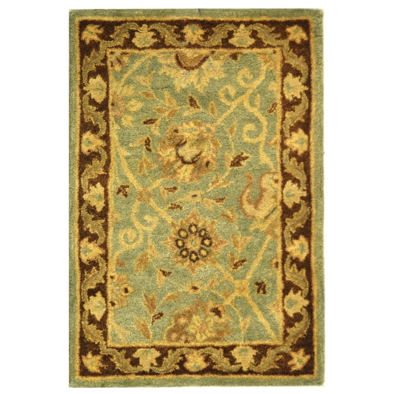 SAFAVIEH Antiquity Lilibeth Oriental Wool Area Rug, Green/Brown, 2' x 3'