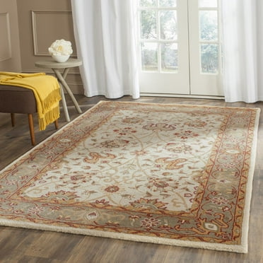SAFAVIEH Antiquity Lilibeth Traditional Floral Wool Area Rug, Ivory, 6' x 9'
