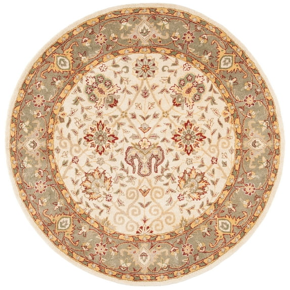 SAFAVIEH Antiquity Lilibeth Oriental Wool Area Rug, Ivory, 8' x 8' Round