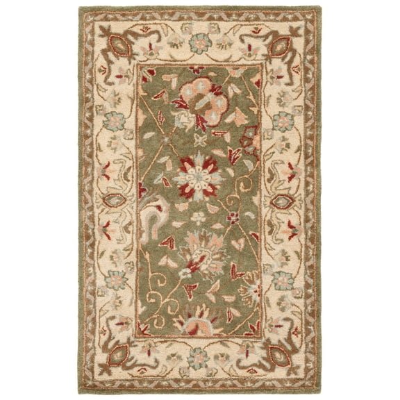 SAFAVIEH Antiquity Lilibeth Oriental Wool Area Rug, Sage, 4' x 6'