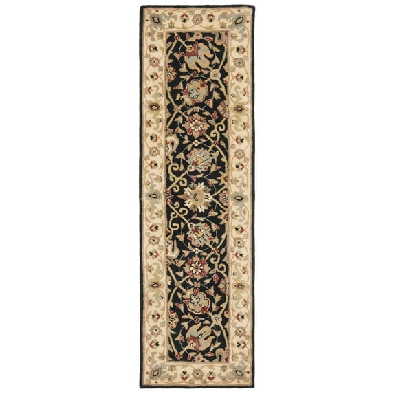 SAFAVIEH Antiquity Lilibeth Oriental Wool Runner Rug, Black, 2'3" x 10'