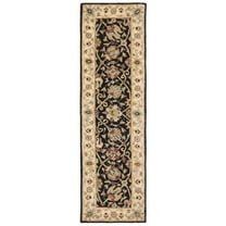 SAFAVIEH Antiquity Lilibeth Traditional Floral Wool Runner Rug, Black, 2'3" x 8'
