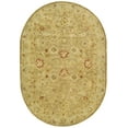 thumbnail image 1 of SAFAVIEH Antiquity Lorraine Floral Bordered Wool Area Rug, Brown/Beige, 4'6" x 6'6" Oval, 1 of 9