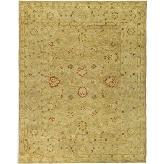 SAFAVIEH Antiquity Lorraine Floral Bordered Wool Area Rug, Brown/Beige, 8'3" x 11'
