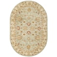 thumbnail image 1 of SAFAVIEH Antiquity Lorraine Floral Bordered Wool Area Rug, Grey Blue/Beige, 4'6" x 6'6" Oval, 1 of 10