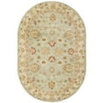 thumbnail image 1 of SAFAVIEH Antiquity Lorraine Floral Bordered Wool Area Rug, Grey Blue/Beige, 7'6" x 9'6" Oval, 1 of 10