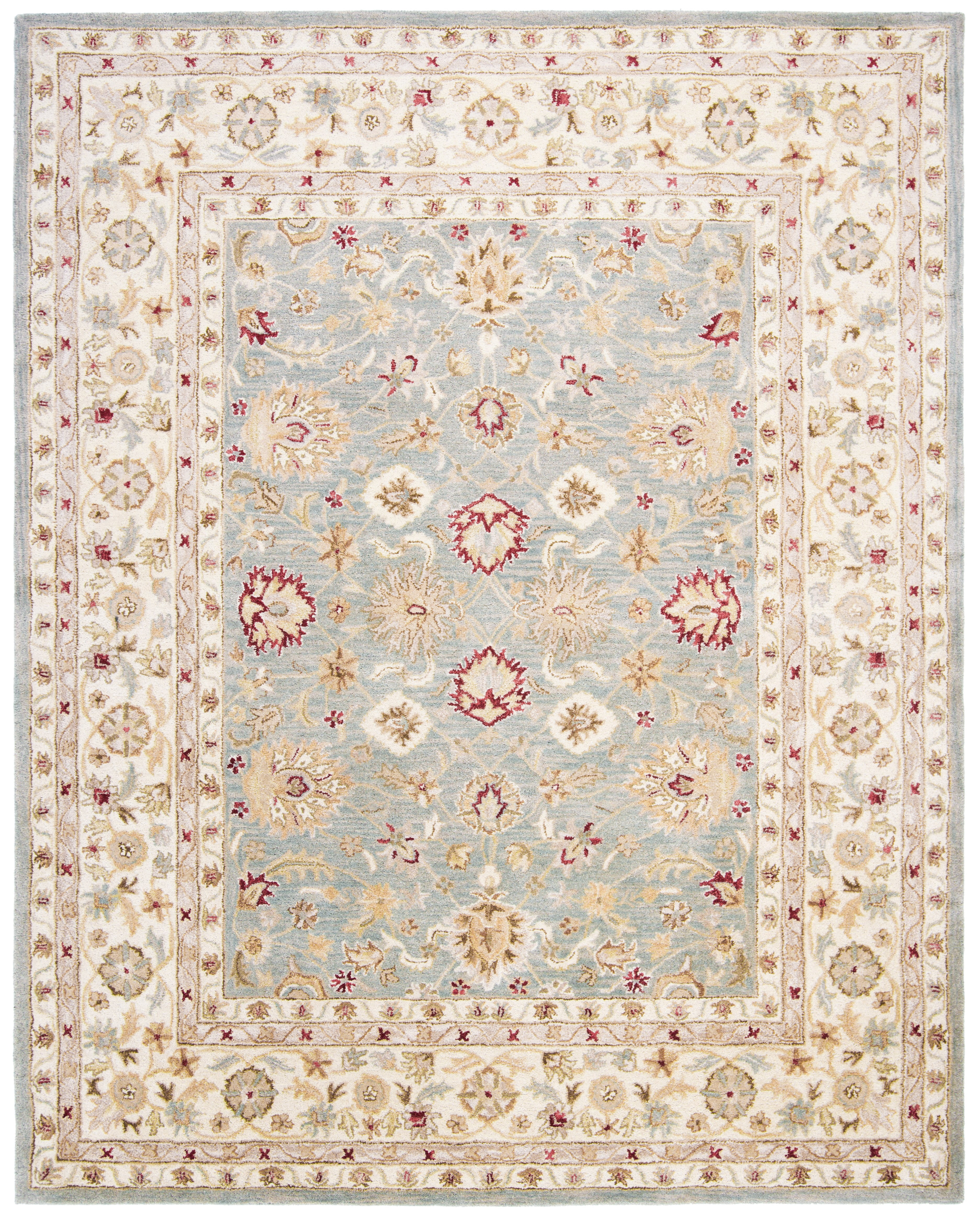 SAFAVIEH Antiquity Lorraine Oriental Wool Area Rug, Grey Blue/Beige, 8'3" x 11'