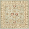 thumbnail image 1 of SAFAVIEH Antiquity Lorraine Floral Bordered Wool Area Rug, Grey Blue/Beige, 8' x 8' Square, 1 of 11