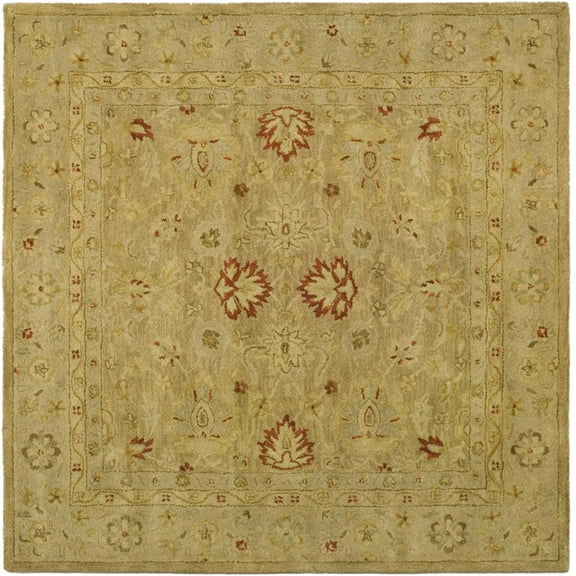 SAFAVIEH Antiquity Lorraine Oriental Wool Area Rug, Brown/Beige, 6' x 6' Square