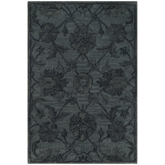 SAFAVIEH Antiquity May Floral Wool Area Rug, Grey/Multi, 2'3" x 4'