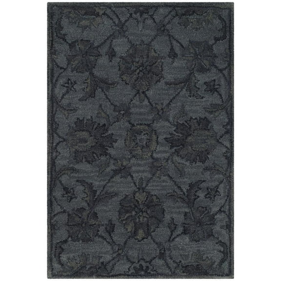 SAFAVIEH Antiquity May Floral Vines Wool Area Rug, Grey/Multi, 3' x 5'