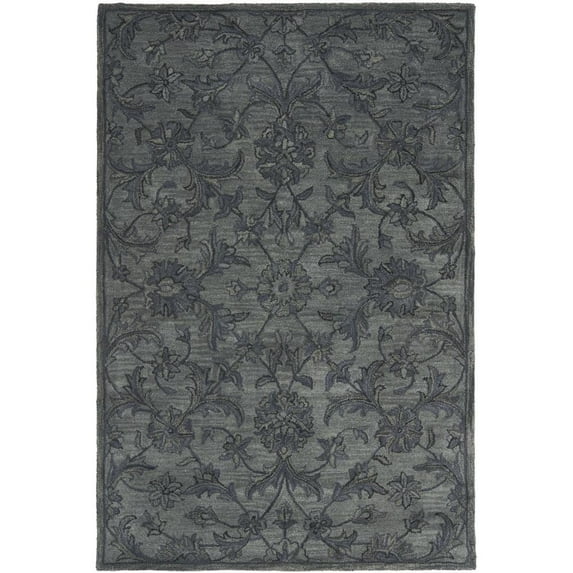 SAFAVIEH Antiquity May Floral Vines Wool Area Rug, Grey/Multi, 4' x 6'