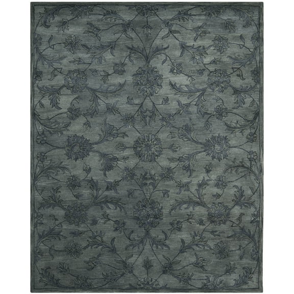 SAFAVIEH Antiquity May Floral Vines Wool Area Rug, Grey/Multi, 9' x 12'