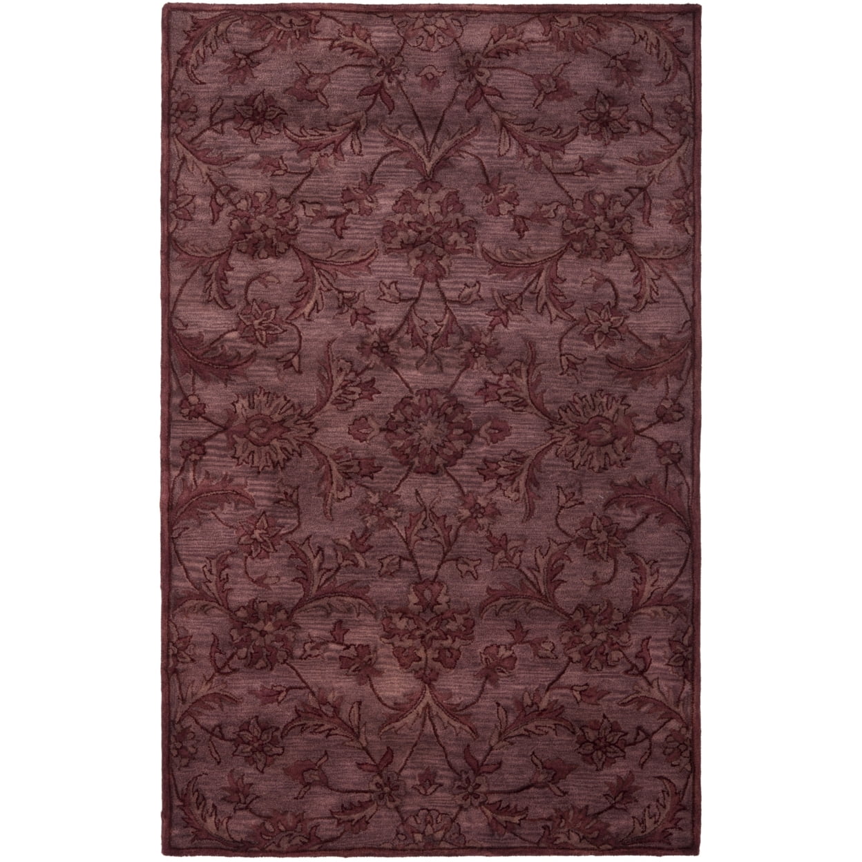 Regal Elegance Red Wool 5' x 8' Hand-Tufted Area Rug