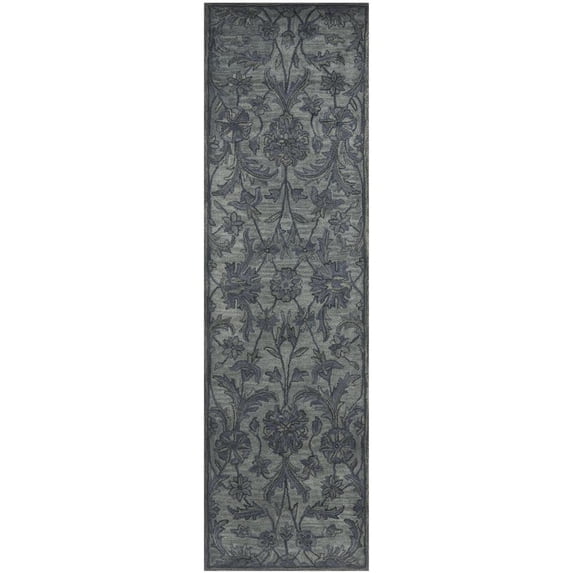 SAFAVIEH Antiquity May Floral Vines Wool Runner Rug, Grey/Multi, 2'3" x 12'
