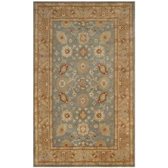 SAFAVIEH Antiquity Ruadhan Oriental Wool Area Rug, Blue/Beige, 6' x 9'