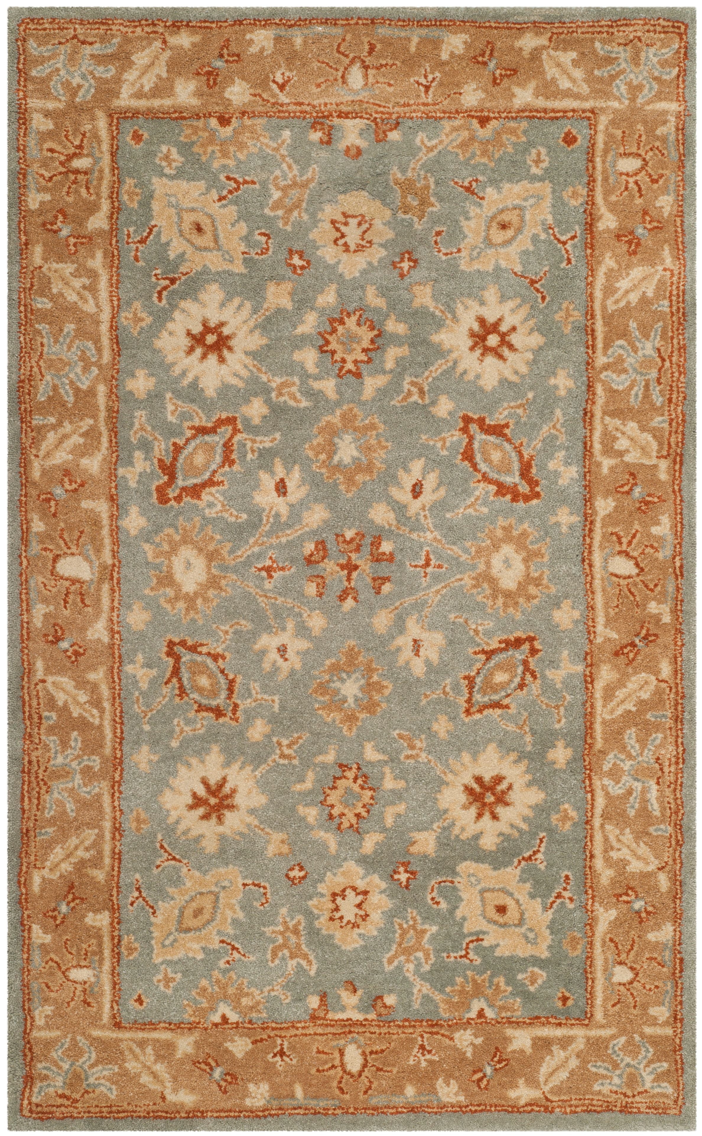 Elegance Reimagined 36" Round Tufted Wool Accent Rug in Blue
