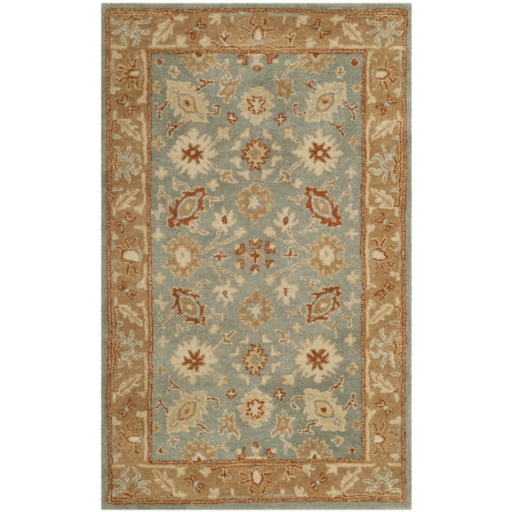 SAFAVIEH Antiquity Ruadhan Oriental Wool Area Rug, Blue/Beige, 3' x 5'