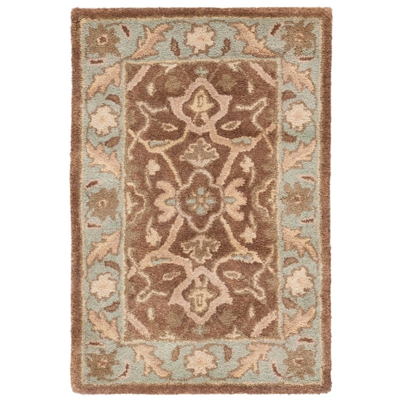 SAFAVIEH Antiquity Toireasa Oriental Wool Area Rug, Brown/Green, 2' x 3'
