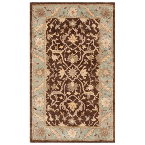 SAFAVIEH Antiquity Toireasa Oriental Wool Area Rug, Brown/Green, 3' x 5'