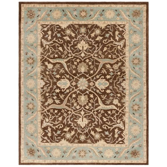 SAFAVIEH Antiquity Toireasa Oriental Wool Area Rug, Brown/Green, 7'6" x 9'6"