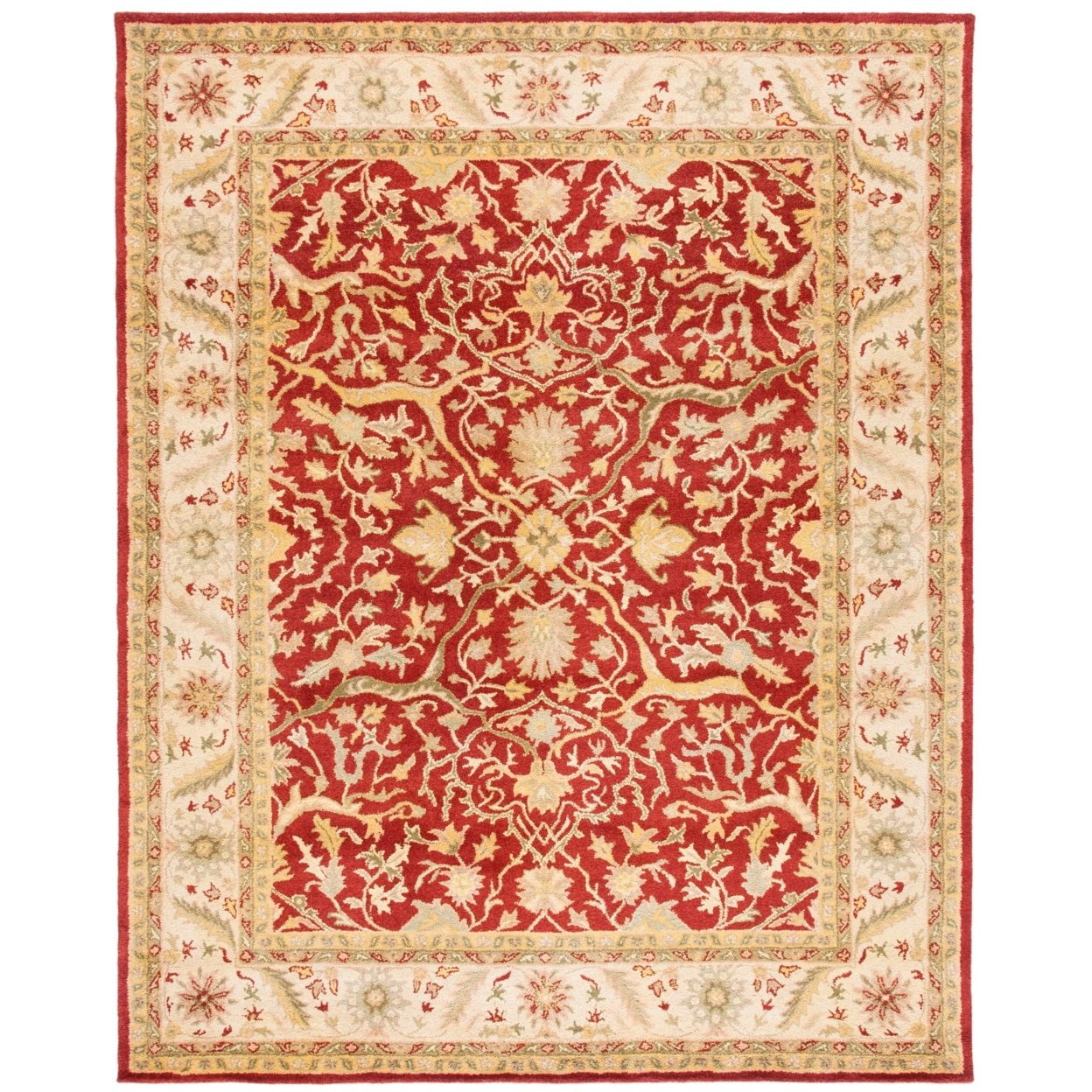 SAFAVIEH Antiquity Toireasa Oriental Wool Area Rug, Rust, 7'6