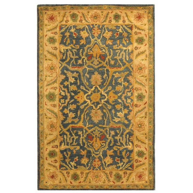 SAFAVIEH Antiquity Toireasa Oriental Wool Area Rug, Blue, 4' x 6'