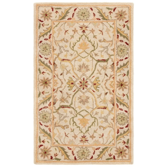 SAFAVIEH Antiquity Toireasa Oriental Wool Area Rug, Ivory, 3' x 5'