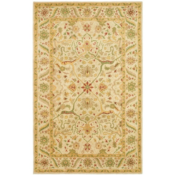 SAFAVIEH Antiquity Toireasa Oriental Wool Area Rug, Ivory, 6' x 9'