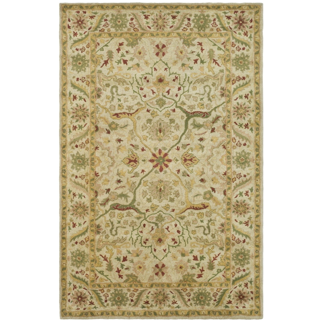 Ivory Hand Tufted Wool Rectangular Area Rug