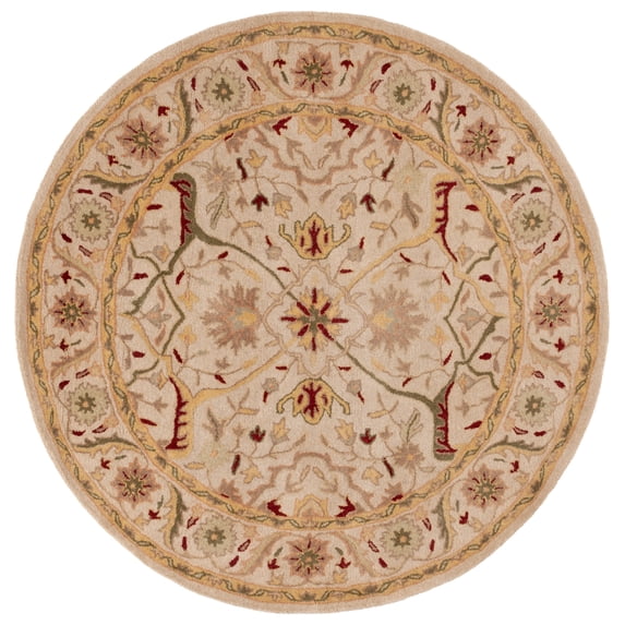 SAFAVIEH Antiquity Toireasa Oriental Wool Area Rug, Ivory, 8' x 8' Round