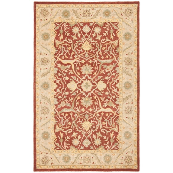 SAFAVIEH Antiquity Toireasa Oriental Wool Area Rug, Rust, 5' x 8'