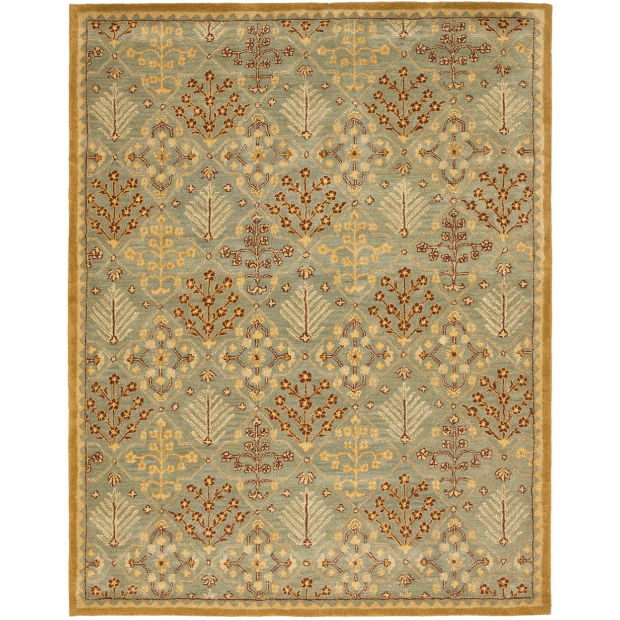 Handmade Light Blue Wool Tufted Area Rug