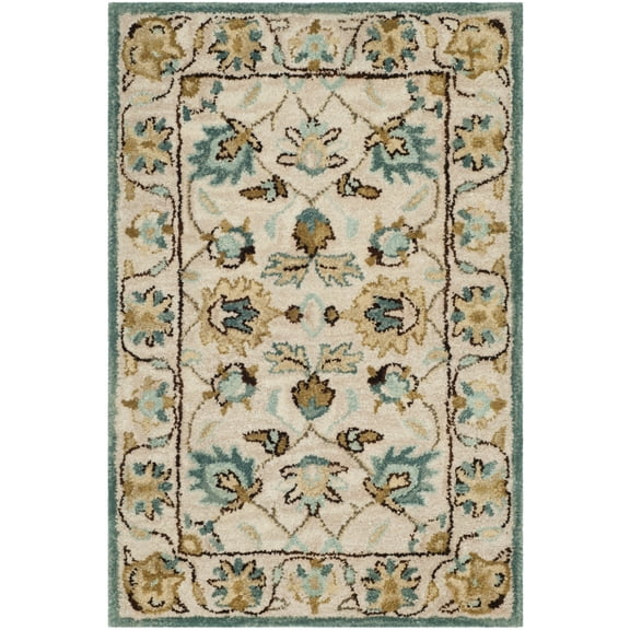 SAFAVIEH Antiquity Weldon Oriental Wool Area Rug, Peacock/Blue, 2' x 3'