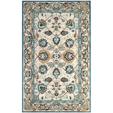 SAFAVIEH Antiquity Weldon Oriental Wool Area Rug, Peacock/Blue, 4' x 6'