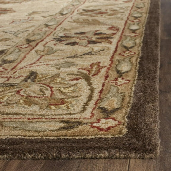SAFAVIEH Antiquity Weldon Traditional Floral Wool Area Rug, Beige, 9'6" x 13'6"