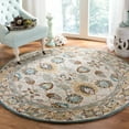 thumbnail image 1 of SAFAVIEH Antiquity Weldon Traditional Floral Wool Area Rug, Peacock/Blue, 4' x 4' Round, 1 of 9