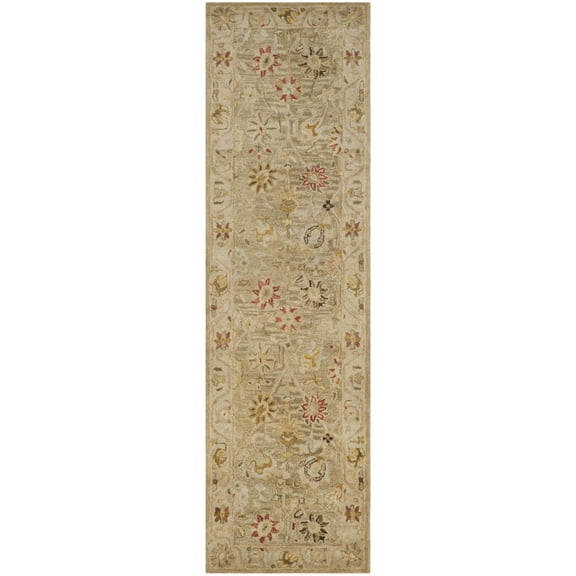 SAFAVIEH Antiquity Whitaker Oriental Wool Runner Rug, Taupe/Beige, 2'3" x 12'