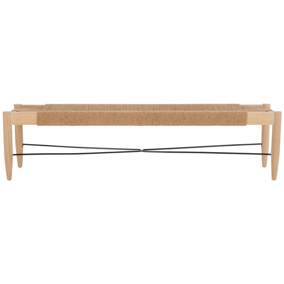 SAFAVIEH Arcana Coastal Jute Bench, Light Brown