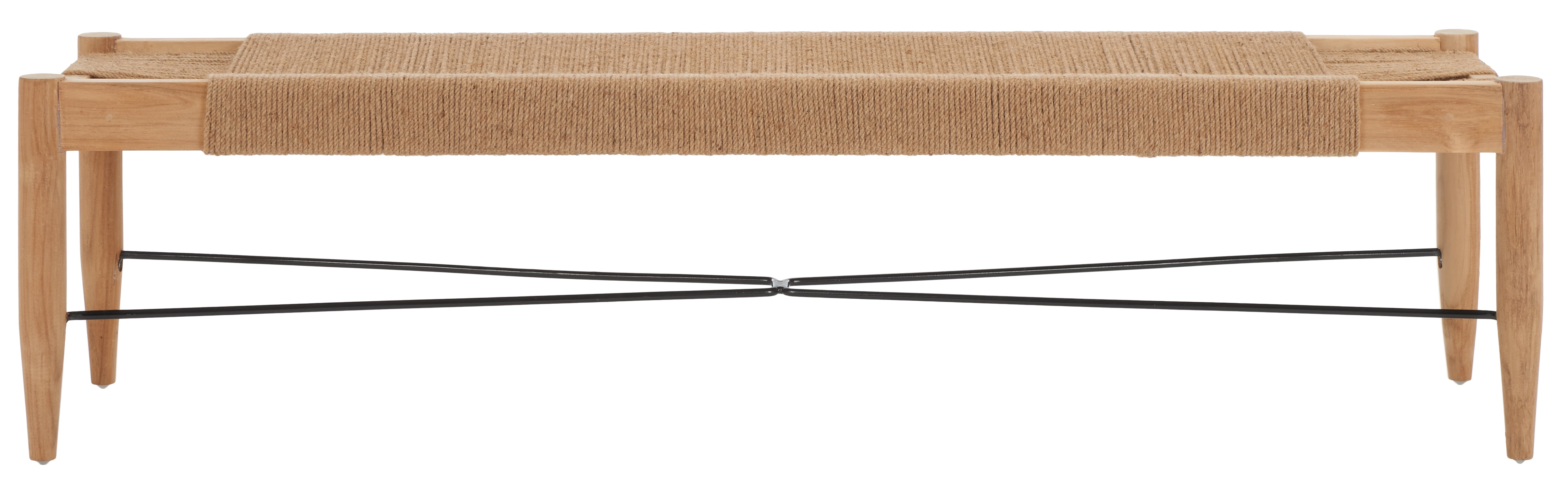 1 X 32 X 16 Tan Wood Canvas Bench 1 X 32 X 16 Tan Wood Canvas Bench