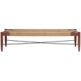 thumbnail image 1 of SAFAVIEH Arcana Rustic Classic Natural Jute Bench, Cognac, 1 of 10