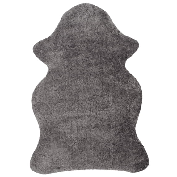 SAFAVIEH Arctic Giselle Solid Polyester Shag Area Rug, Grey, 2'6" x 4' Scalloped