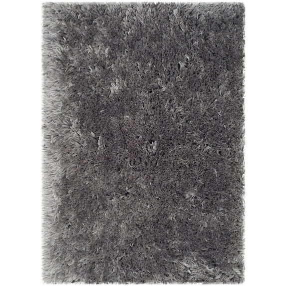 SAFAVIEH Arctic Giselle Solid Polyester Shag Area Rug, Grey, 2' x 3'