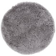 thumbnail image 1 of SAFAVIEH Arctic Giselle Solid Polyester Shag Area Rug, Grey, 5' x 5' Round, 1 of 9