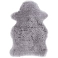thumbnail image 1 of SAFAVIEH Arctic Giselle Solid Polyester Shag Area Rug, Grey, 5' x 7' Scalloped, 1 of 9