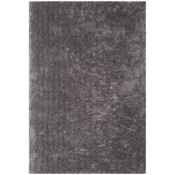 SAFAVIEH Arctic Giselle Solid Polyester Shag Area Rug, Grey, 6' x 9'