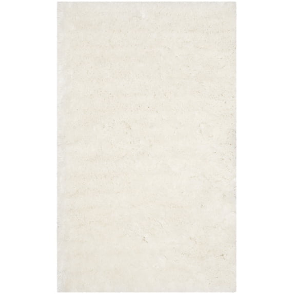 SAFAVIEH Arctic Giselle Solid Polyester Shag Area Rug, Ivory, 10' x 14'
